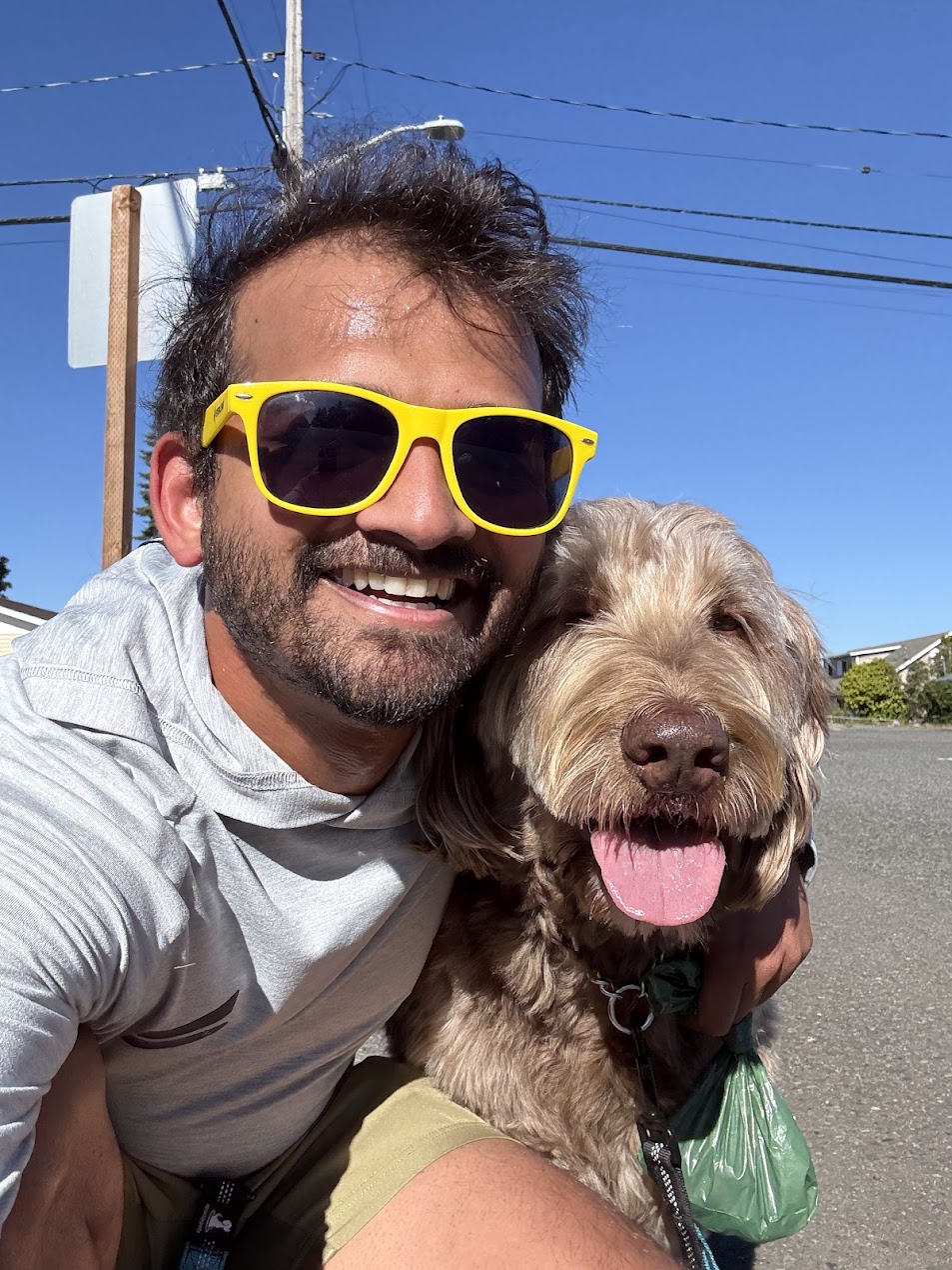 Daniel Albuquerque with his dog Izzy